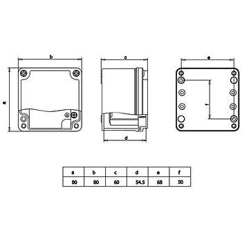 80x80x60mm IP67 Al�minyum Buat 402504 METE ENERJ�