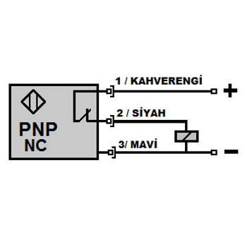 F12-Y40-PK 12mm PNP/NC Titreim Hisseden p Koptu Sensr MEFA