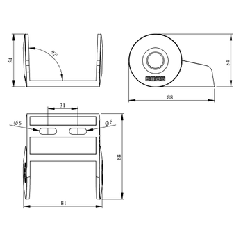 40x60mm Hareketli Kablo Ta��ma Kanal� Sabitleyici Ba�lant� Tak�m� HKP040060Z*A EMAS