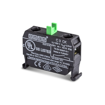 C3CK C-Serisi Butonlar in Kutuluk 1NA Start Kontak Blou EMAS