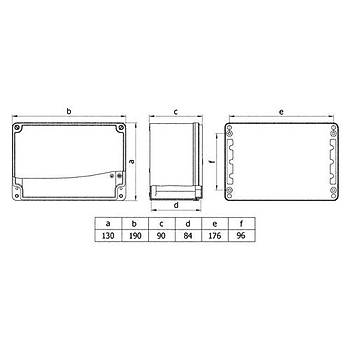 130x190x90mm IP67 Alminyum Buat 402512 METE ENERJ