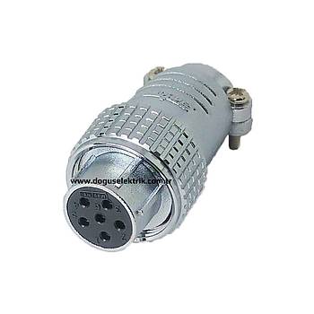 6 Pinli Seyyar Dii Metal Konnektr P20-6A MAOJWEI