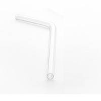 100% Chef Curved Glass Straw, 20cm, 24 adet