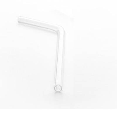 100% Chef Curved Glass Straw, 20cm, 24 adet