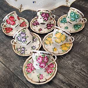 El Boyama Porselen Demet Kahve Fincan�