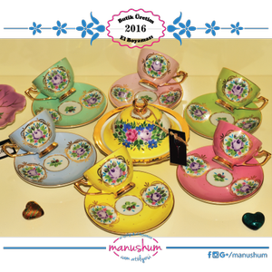 El Boyama Porselen T�rk Kahve Fincan�