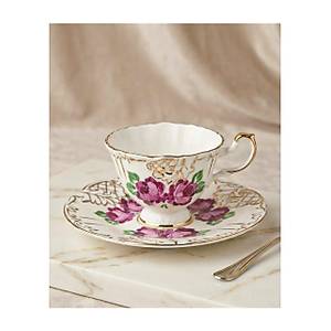 El Boyama Porselen Nil�fer Kahve Fincan�