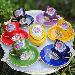 El Boyama Porselen Royal Kahve Fincan�