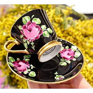 El Boyama Porselen Azra Kahve Fincan� - Black