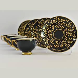 El Boyama Porselen Bahar Dal� Kahve Fincan�