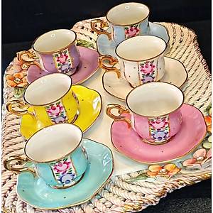 El Boyama Porselen �ehzade Kahve Fincan�