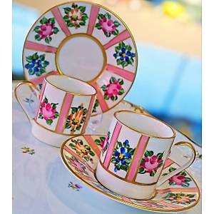 El Boyama Porselen Defne Kahve Fincan�