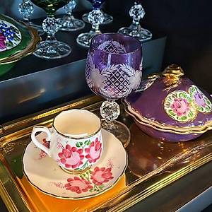 El Boyama Porselen Akasya Kahve Fincan�