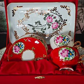 El Boyama Porselen Sultan Kahve Fincan�