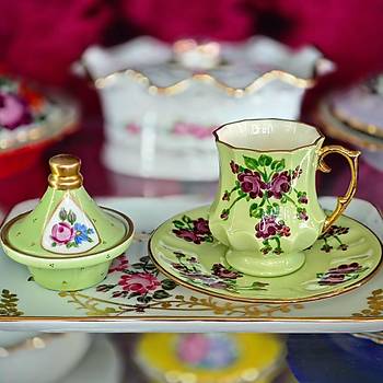 El Boyama Porselen Hanmeli Kahve Fincan