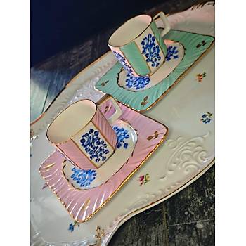 El Boyama Porselen Leyla Kahve Fincan�