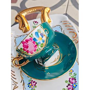 El Boyama Porselen Sultan Kahve Fincan�