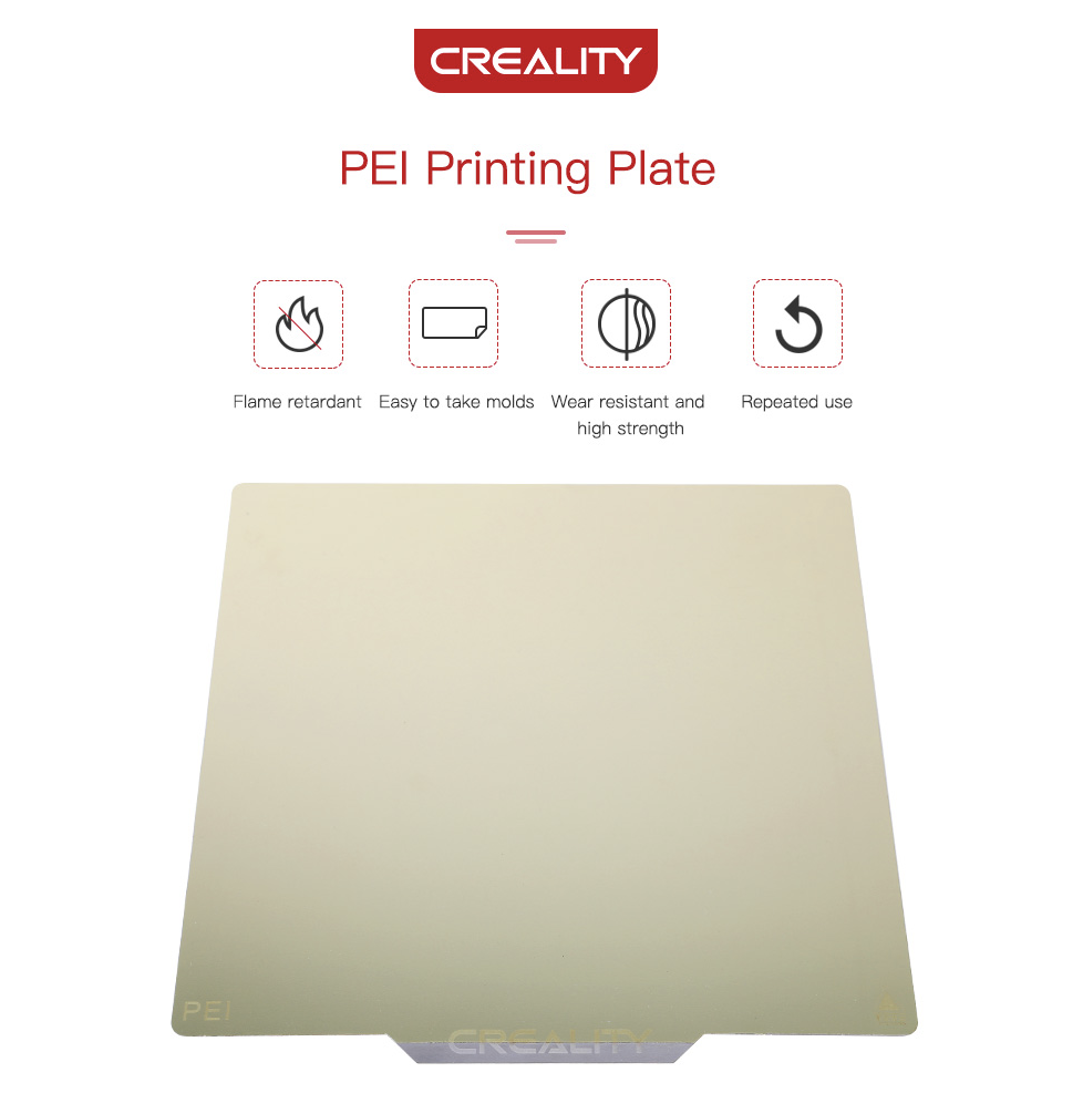 Creality PEI Parlak Yüzey Baskı Tablası Kiti - 235×235×1mm
