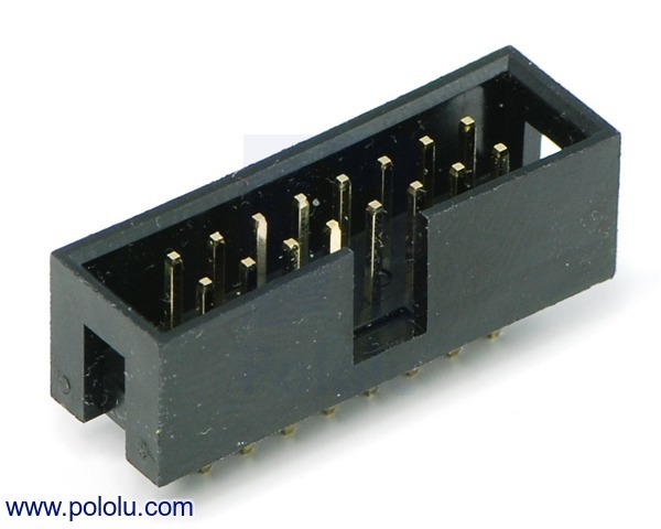 2x8 Pin Shrouded Box Header  2.54mm Male