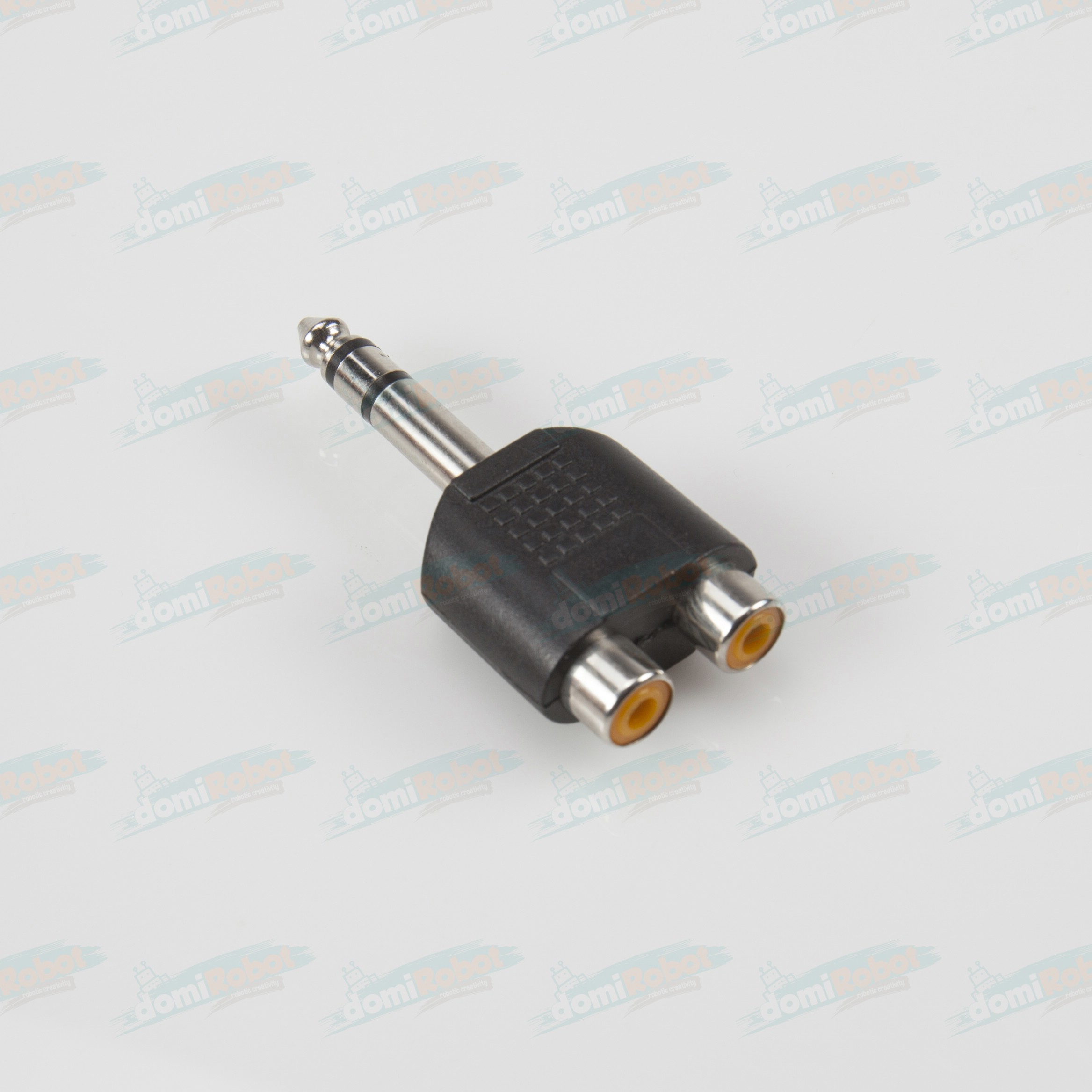 Stereo Erkek Y Bölücü Adaptörü -2 RCA 3.5mm Dişi Jack - 6.3mm