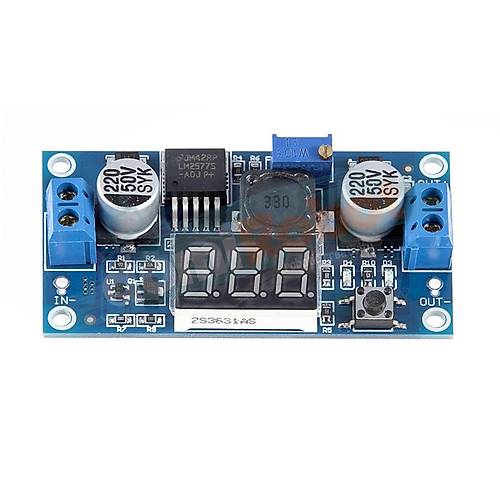 LM2577 Dijital Voltmetreli DC 3-34V (Input) / DC 4-35V (Output )  3A Boost modl