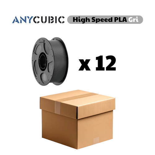 Anycubic High Speed PLA Filament Gri 1.75mm 1kg (12 Adet)
