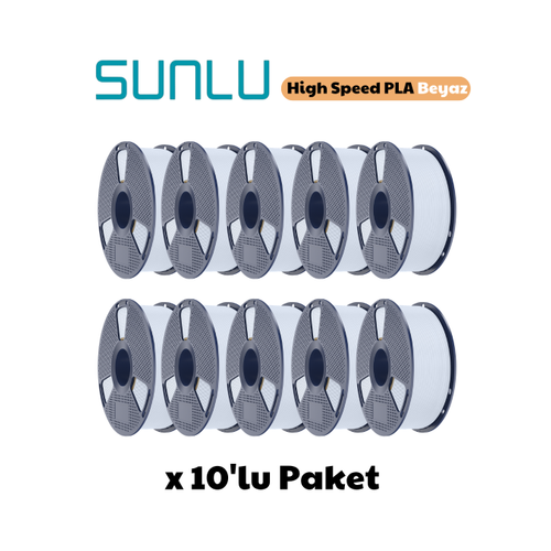 Sunlu High Speed PLA Filament Beyaz 1.75mm 1kg (10 Adet)