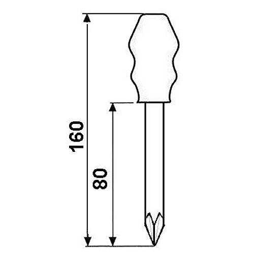 Phoenix Contact Y�ld�z Tornavida (�zoleli) - PH VDE 0 x 80 mm