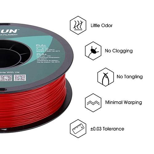 eSUN PLA+ Filament Ateş Kırmızısı 1.75mm 1kg