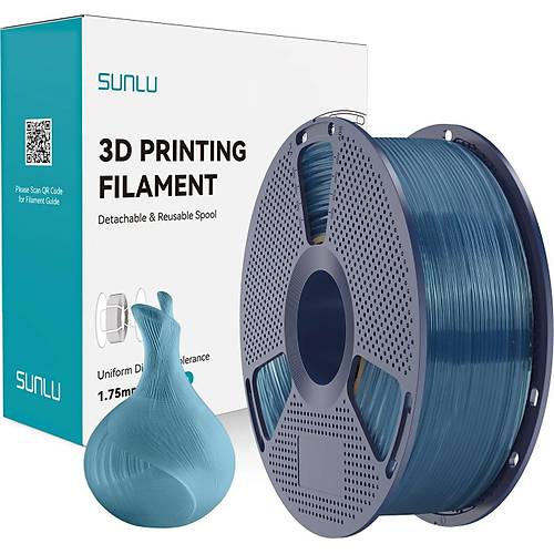 SUNLU PLA Transparan �effaf Filament Koyu Mavi 1.75mm 1kg