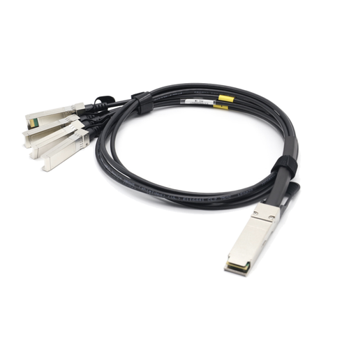 Alcatel Lucent QSFP-4X25G-C3M 100 Gigabit QSFP28 to 4x25 Gigabit SFP28 direct attached splitter copper cable, 3m