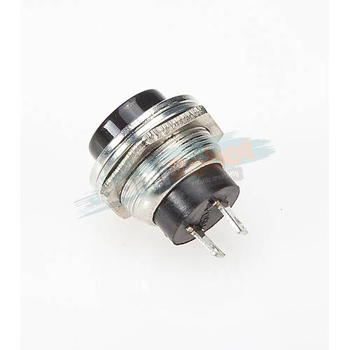 Push Buton Metal Kasa Siyah Tu