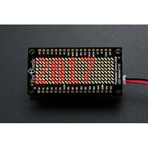 FireBeetle Covers - 24x8 LED Matrix (Krmz)