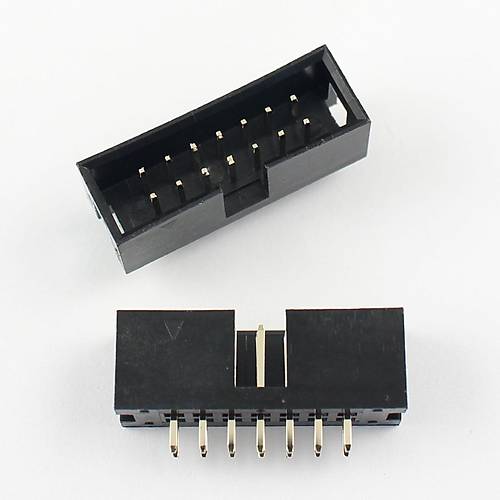 2x7 Pin Shrouded Box Header  2.54mm Male