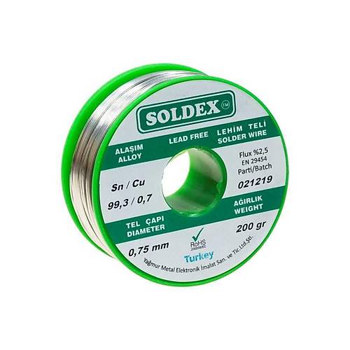 0.75mm 200 gr Kurunsuz Lehim Teli -Soldex