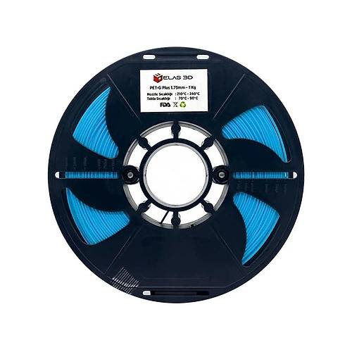 Elas PETG Plus Filament Ak Mavi 1.75mm 1Kg