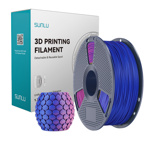 SUNLU PLA Matte Dual Filament K�rm�z� Mavi 1.75mm 1kg