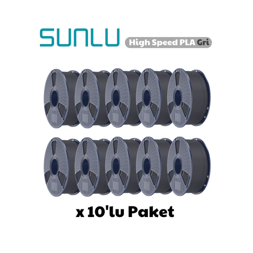 Sunlu High Speed PLA Filament Gri 1.75mm 1kg (10 Adet)