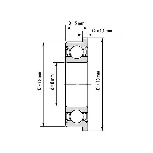 MakeBlock F688zz Flanl Rulman