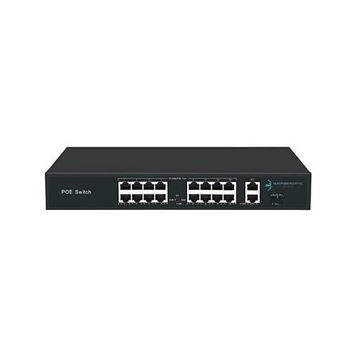ODS 16x10/100M PoE+2GE Uplink PoE Switch ODS-16P2U-200