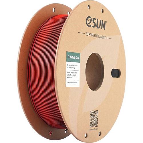 eSUN ePLA-Matte Dual Krmz Siyah Filament 1.75 mm 1 Kg