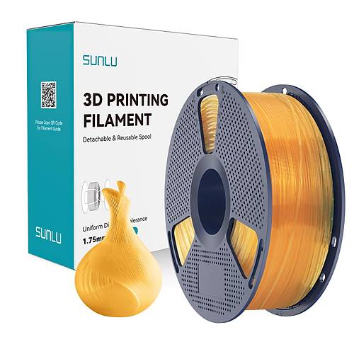 SUNLU PLA Transparan �effaf Filament Turuncu 1.75mm 1kg