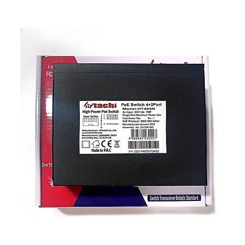 H��TACHI 4 PORT POE 2 UPLINK 10/100 MBPS 78W ETHERNET SW�TCH