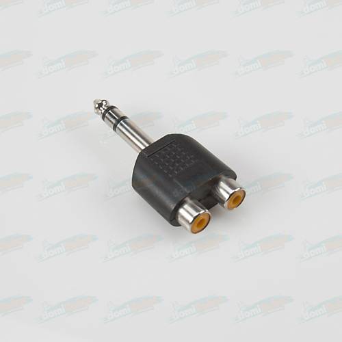 Stereo Erkek Y B�l�c� Adapt�r� -2 RCA 3.5mm Di�i Jack - 6.3mm