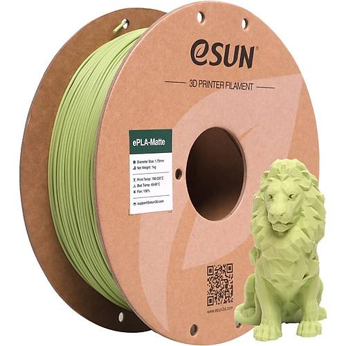 eSUN ePLA-Matte Matcha Yeili Filament 1.75 mm 1 Kg