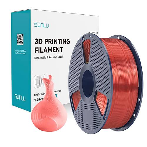 SUNLU PLA Transparan �effaf Filament K�rm�z� 1.75mm 1kg
