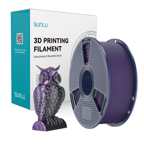 SUNLU SILK PLA+ Dual Filament Siyah Mor 1.75mm 1kg