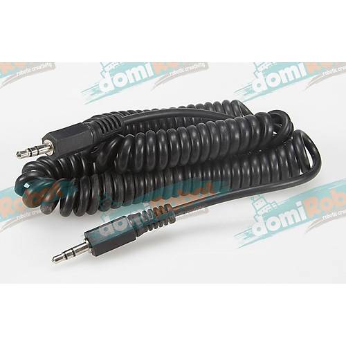 3.5mm Erkek - Erkek Stereo Spiralli Audio Uzatma Kablosu L:3m
