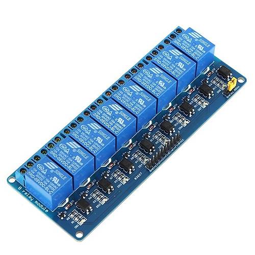 8 Kanal LED Gstergeli Opto-izalasyonlu 5V Rle Kart
