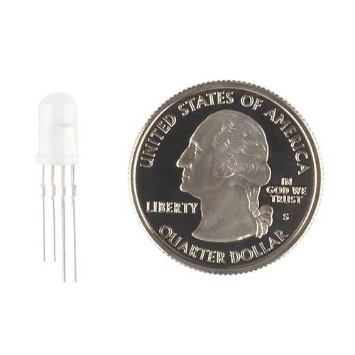 5mm RGB LED Adreslenebilir, PTH, Diffused